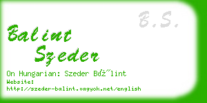 balint szeder business card